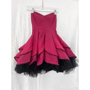 Bright pink fluffy dress